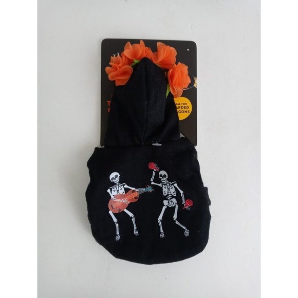 Thrills & Chills Day Of The Dead Reptile Halloween Costume For Bearded Dragons - Picture 1 of 6